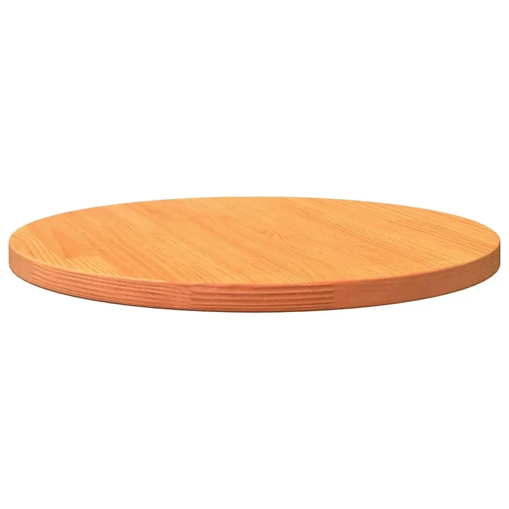 Round Table Top Solid Pinewood Ø60cm Brown
