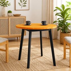 Durable Round Brown Wooden Table Top for Indoor Use