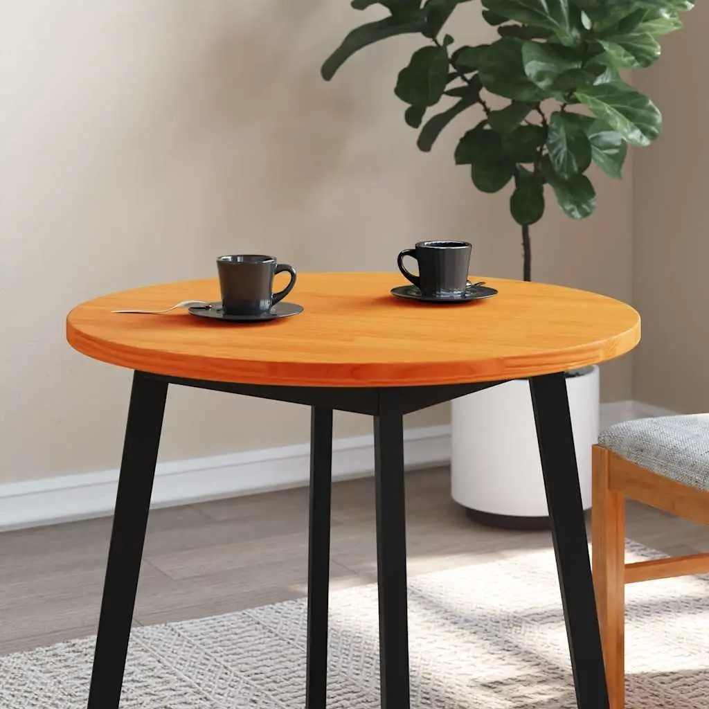 Round Brown Wooden Table Top for Indoor Use