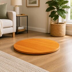 Brown Round Solid Pinewood Table Top Ø80cm