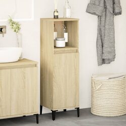 30x30x100cm Brown Bathroom Vanity Cabinet with Storage