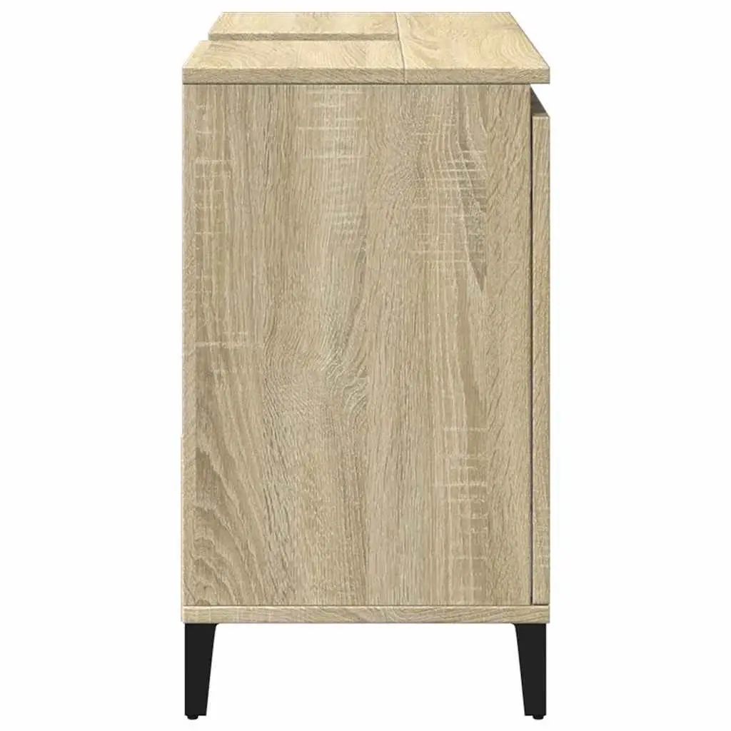 Bathroom Cabinet Engineered Wood 65x33x60cm Brown