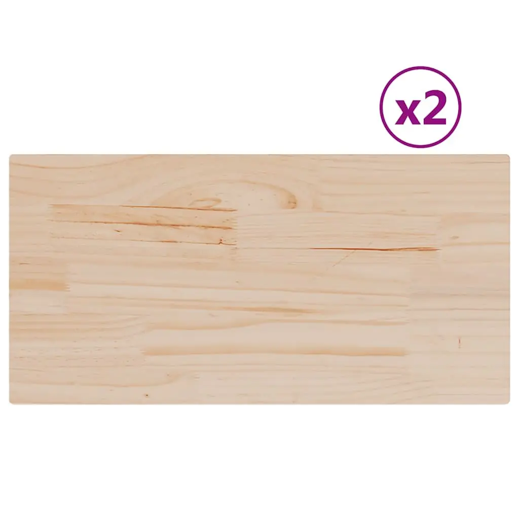 Solid Pine Wood Rectangular Table Top 80x40cm Replacement