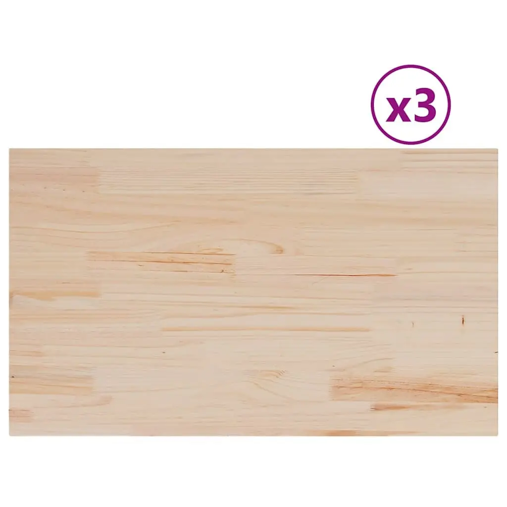 Wooden Table Tops 3 pcs 80x47x1.7 cm Pine