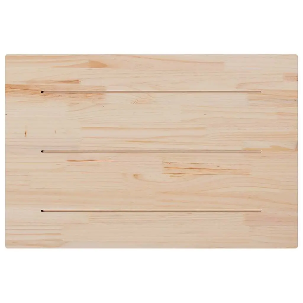 Set of 3 Pine Wood Rectangular Table Tops 80x53cm