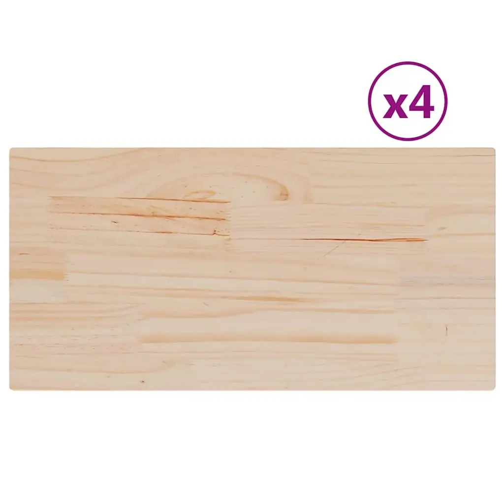 Solid Pine Wood Rectangular Table Tops 90x45 cm, 4 pcs