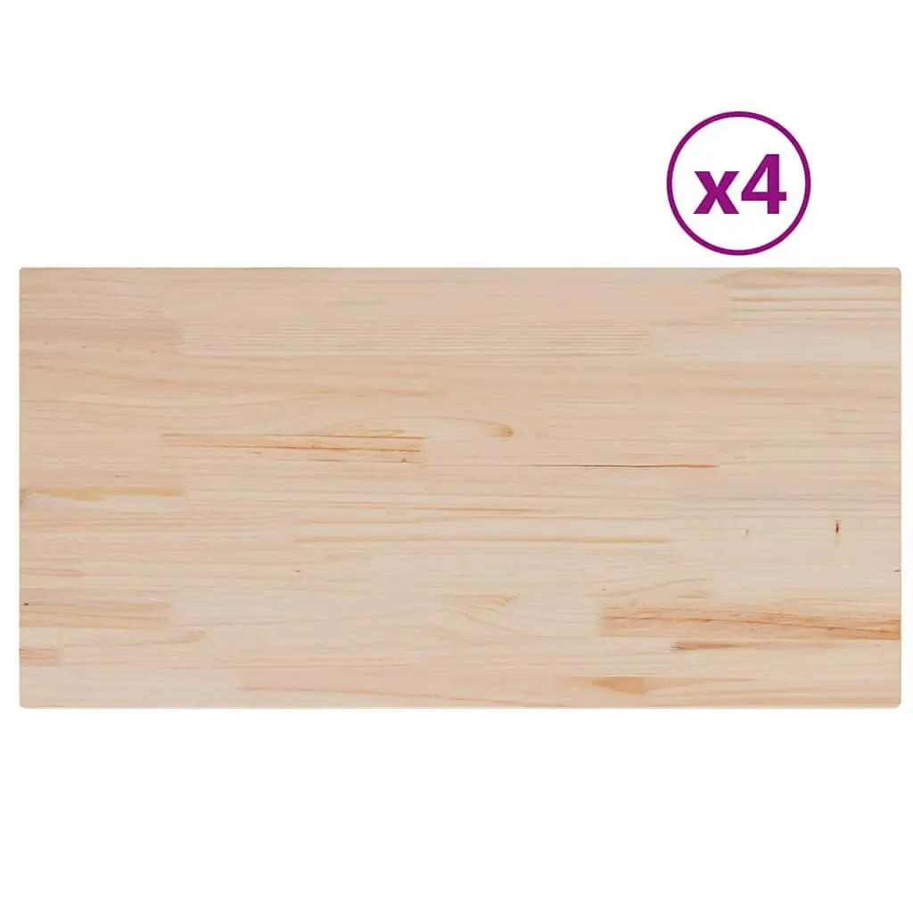 Solid Pine Wood Table Tops 100x50cm Set