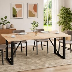 Wooden Table Tops 100x50cm Rectangular Solid Pine Wood Brown Set of 4
