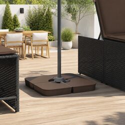 Premium 4-Piece Parasol Base Set for Cross Stand Umbrellas
