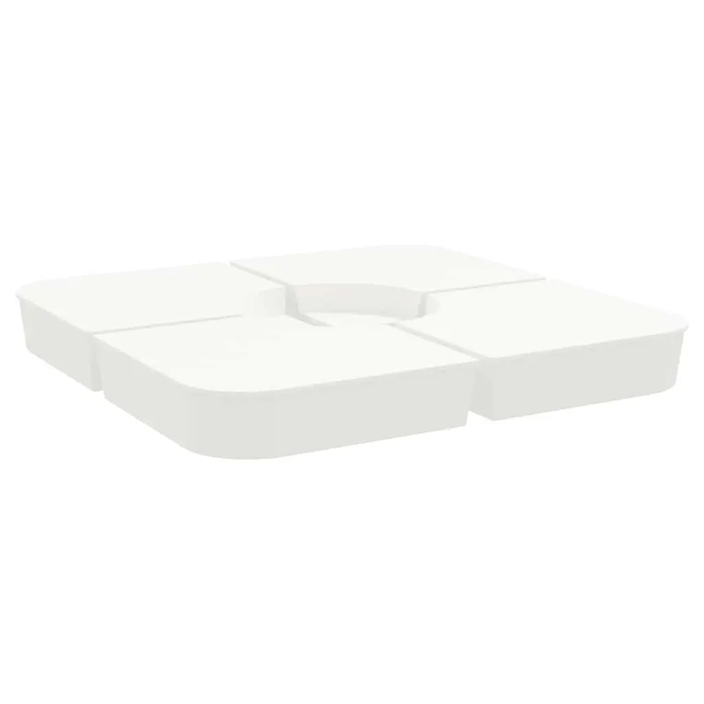 Parasol Base Set Polypropylene 4 Piece White