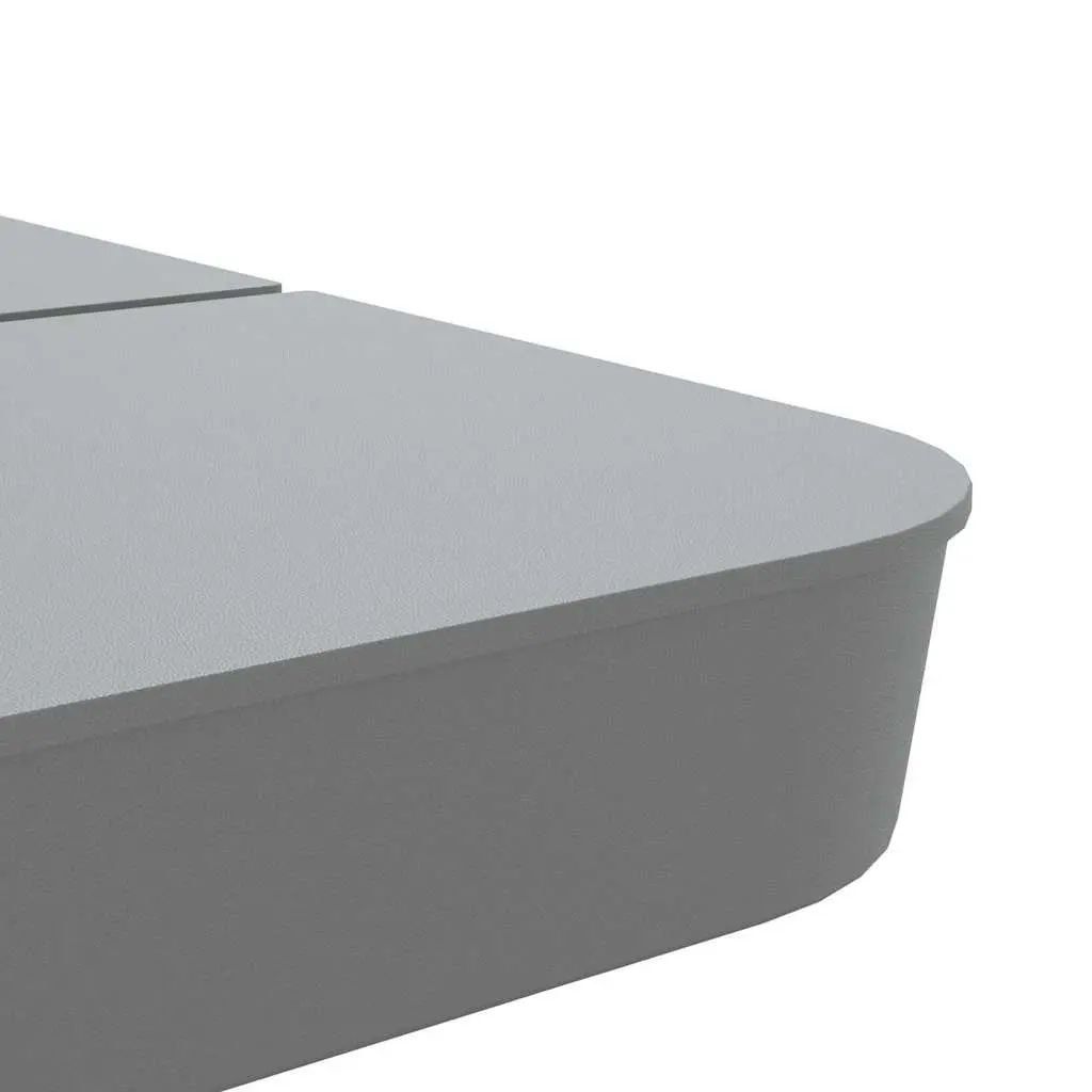 4 Piece Parasol Base Set Polypropylene Grey Sand-Fillable 100kg