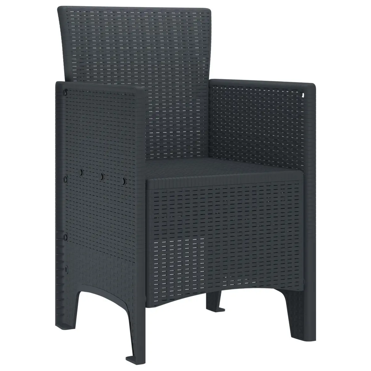 Anthracite Garden Chairs 2 pcs for Outdoor Use