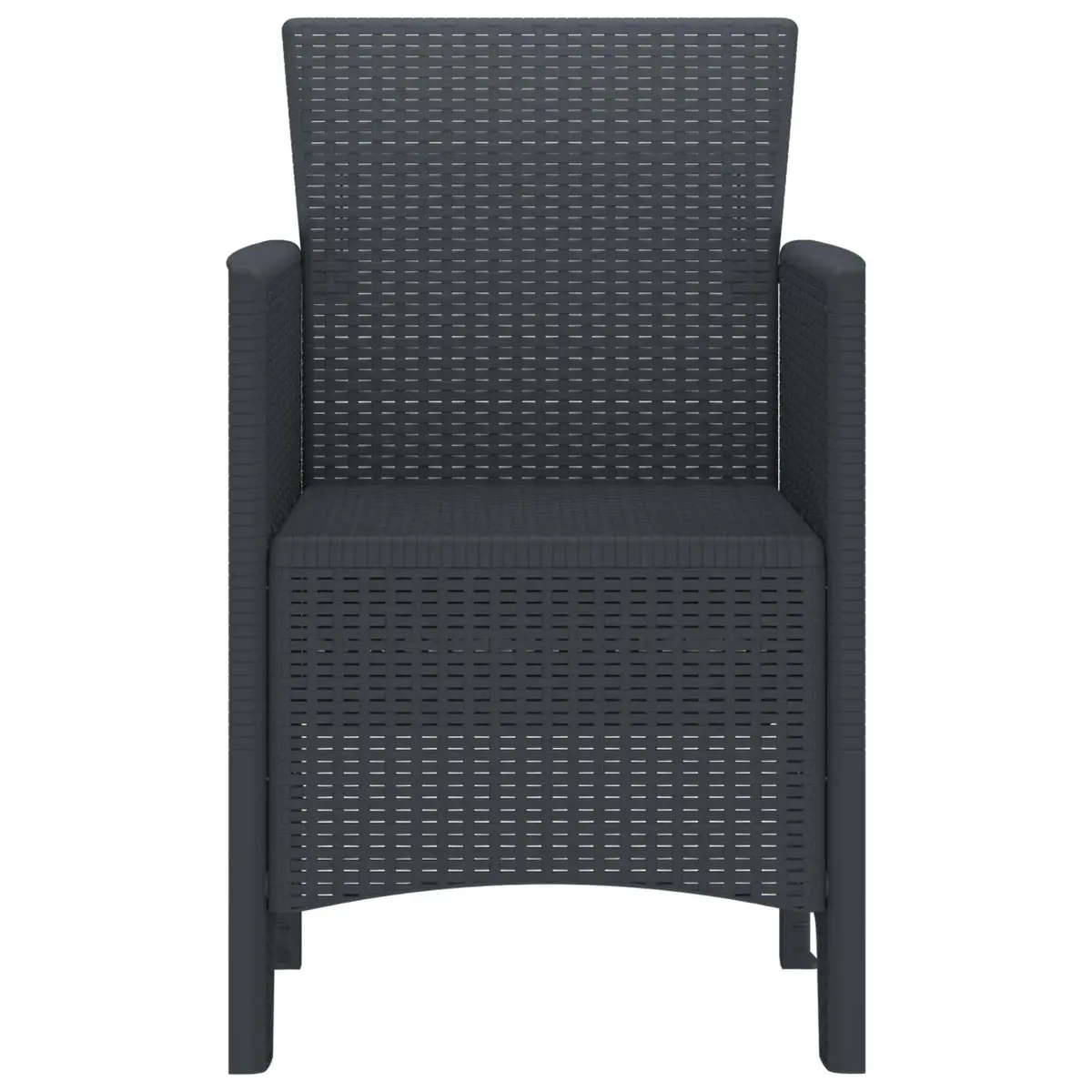 Anthracite Garden Chairs 2 pcs for Outdoor Use