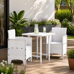 2-Piece White Garden Chair Set for Modern Outdoor Spaces