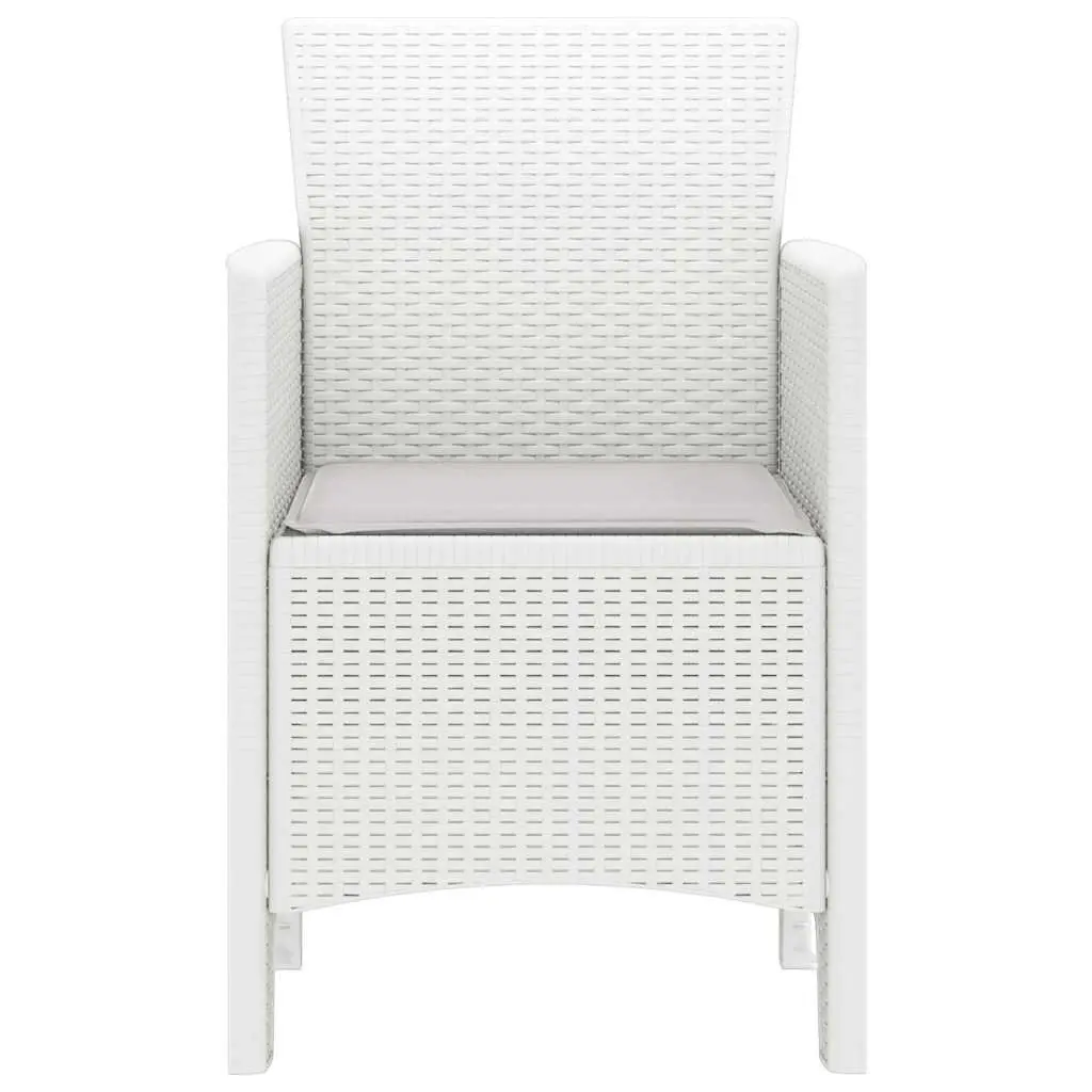 Outdoor Garden Chair Polypropylene 53x49x85cm White 2 Piece