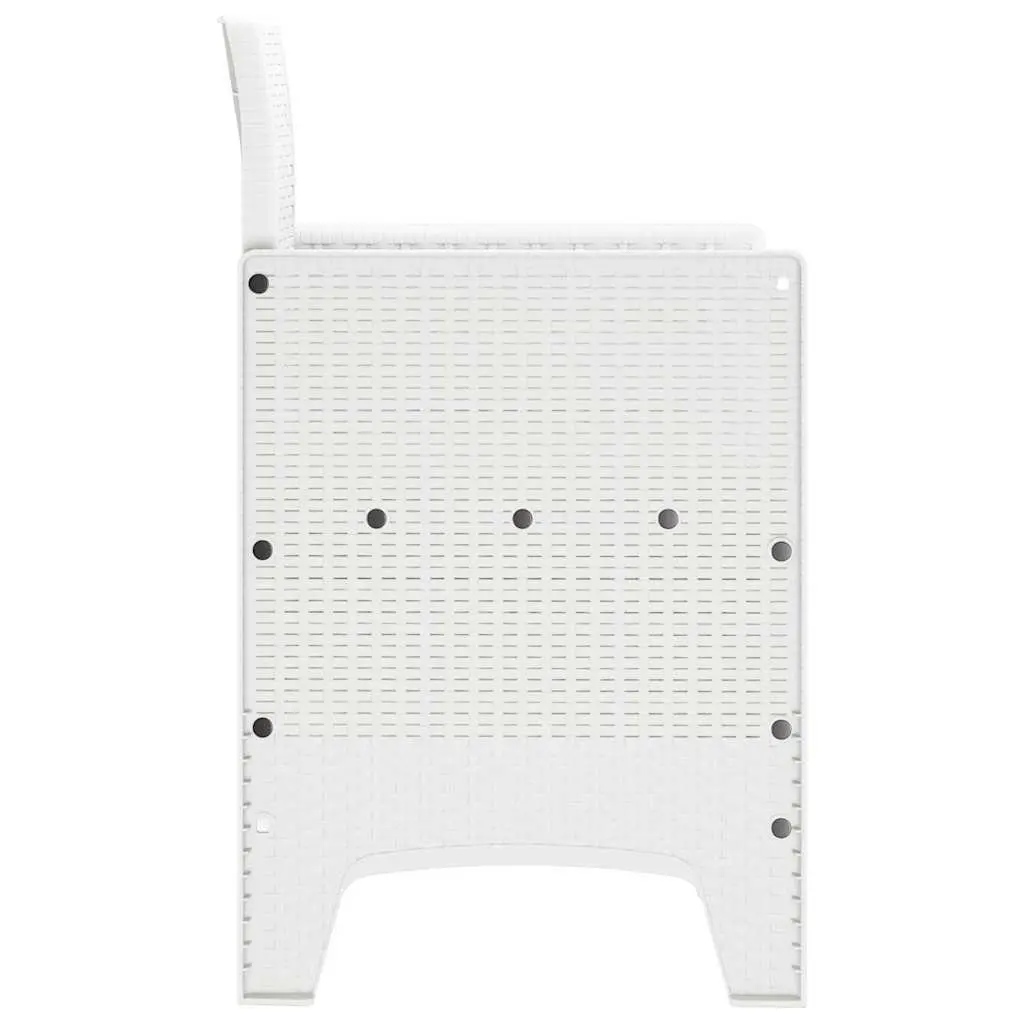 Outdoor Garden Chair Polypropylene 53x49x85cm White 2 Piece