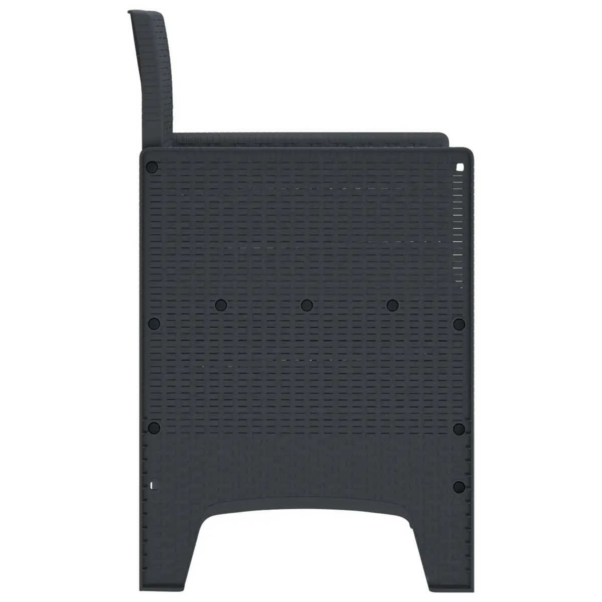 Outdoor Garden Chair Set Polypropylene Anthracite 4 Piece
