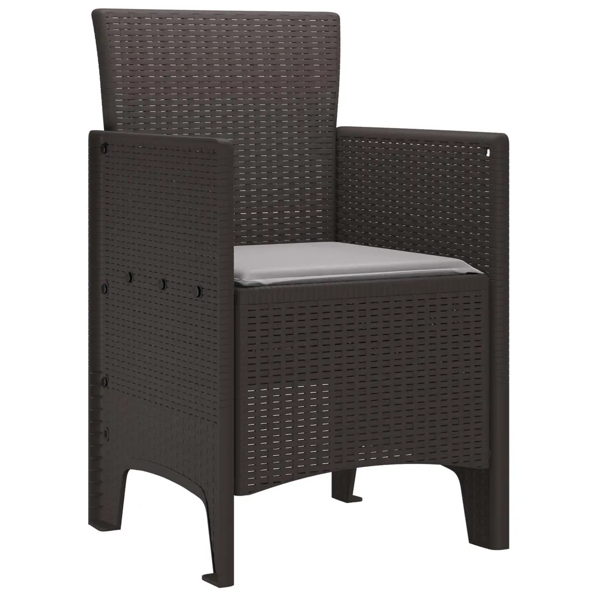 4-Piece Brown Modern Patio Chair Set for Outdoors