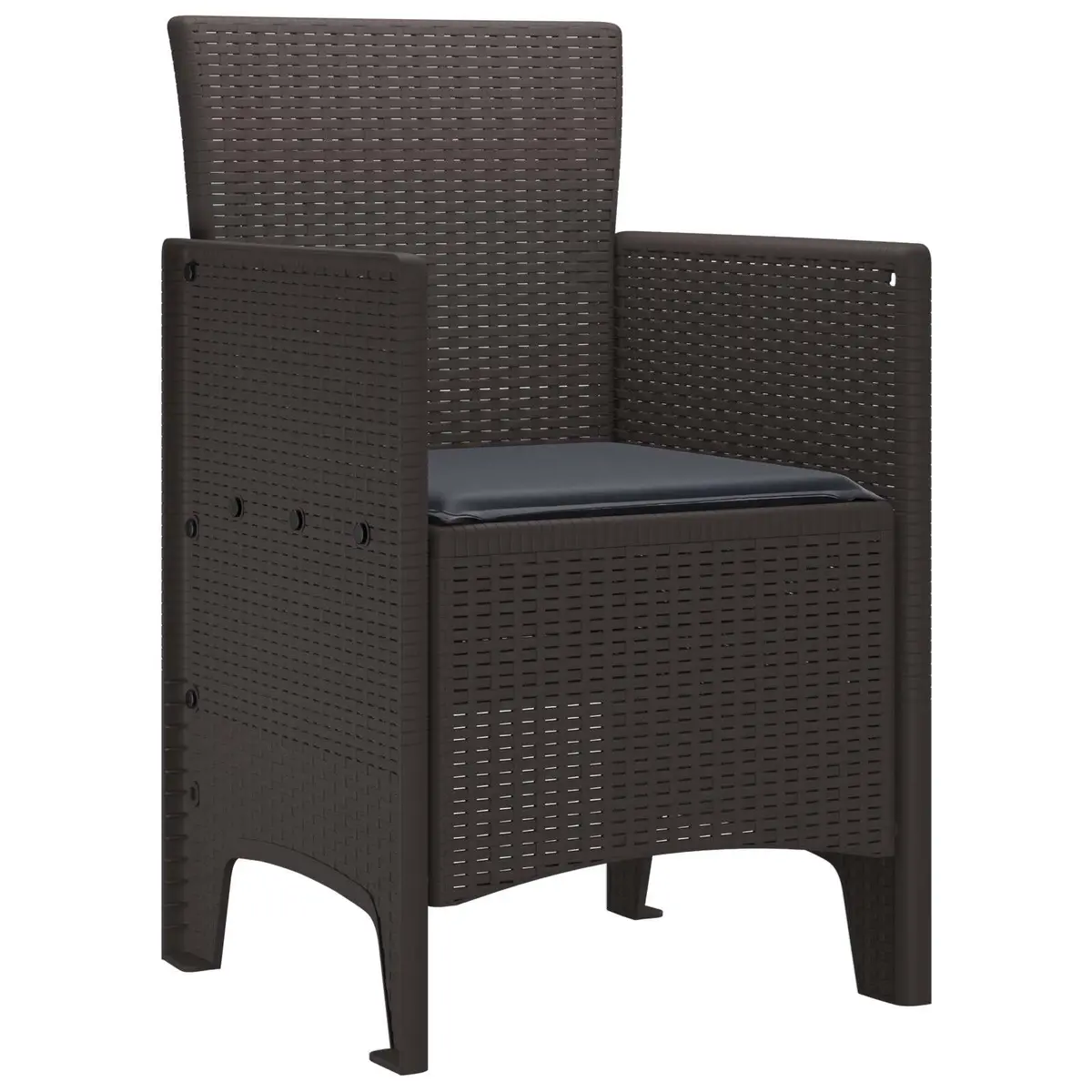 4-Piece Brown Garden Chair Set for Outdoor Spaces