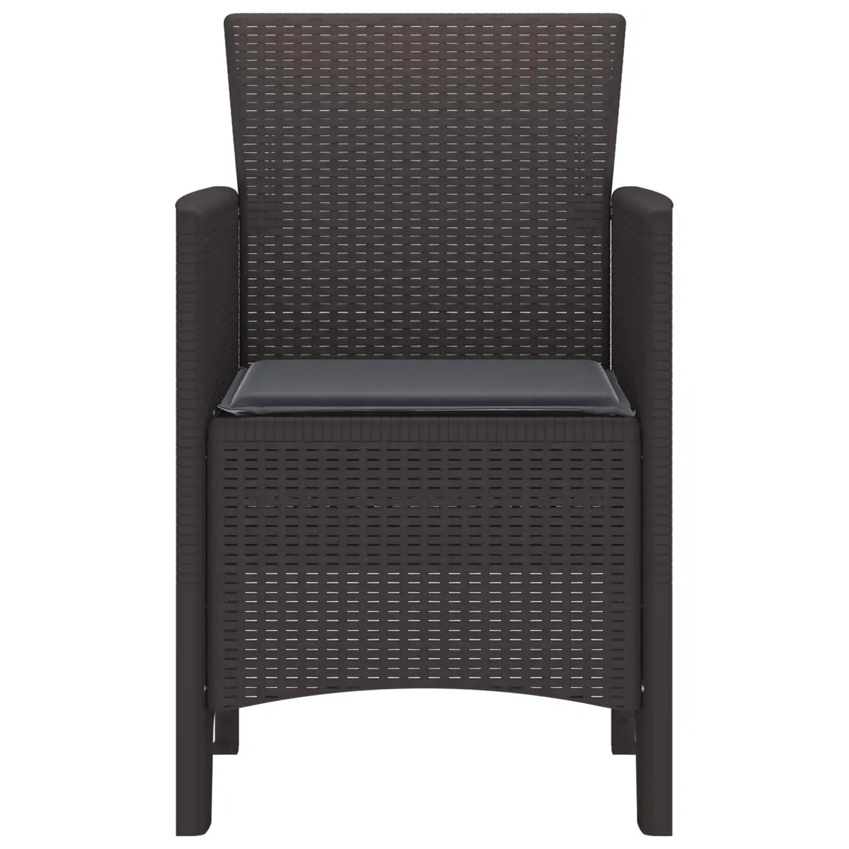 4-Piece Brown Garden Chair Set for Outdoor Spaces