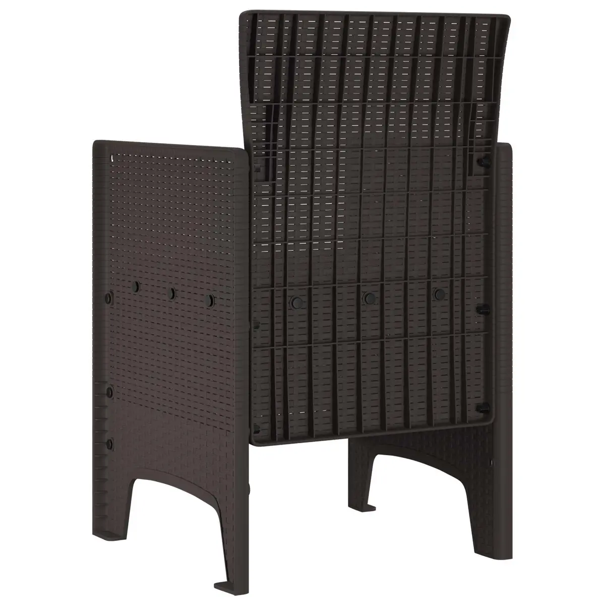 4-Piece Brown Garden Chair Set for Outdoor Spaces