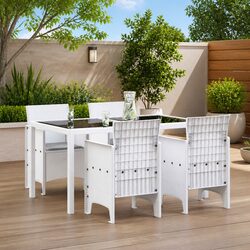 Premium White Outdoor Garden Chair Set of 4