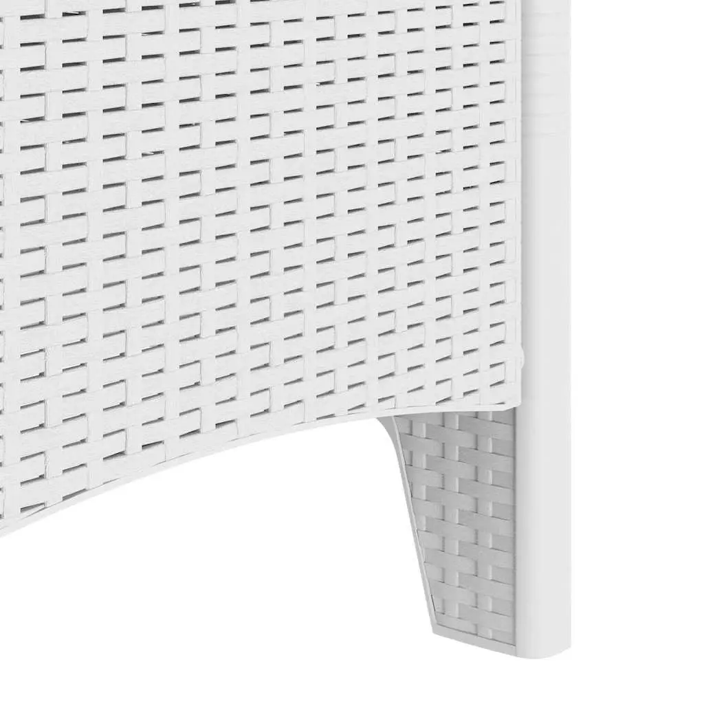 4-Piece Modern White Polypropylene Garden Chair Set
