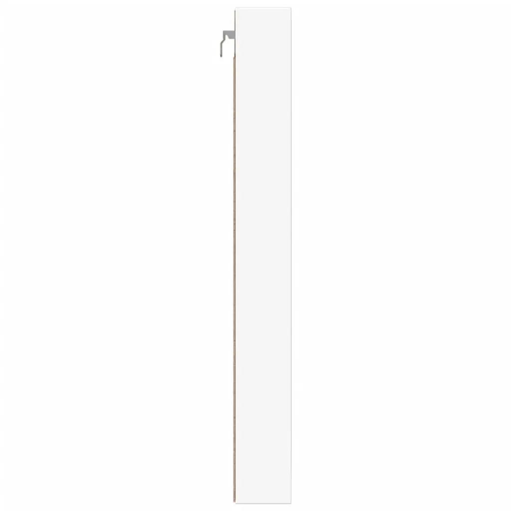 Vitrine Cabinet Engineered Wood 100cm White Wall Mounted Floating Shelf Storage Display
