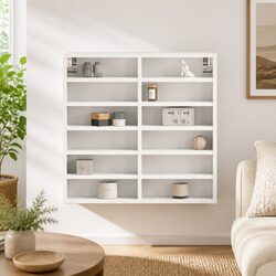White Vitrine Cabinet Wall Shelf for Stylish Storage 60x8.5x58 cm