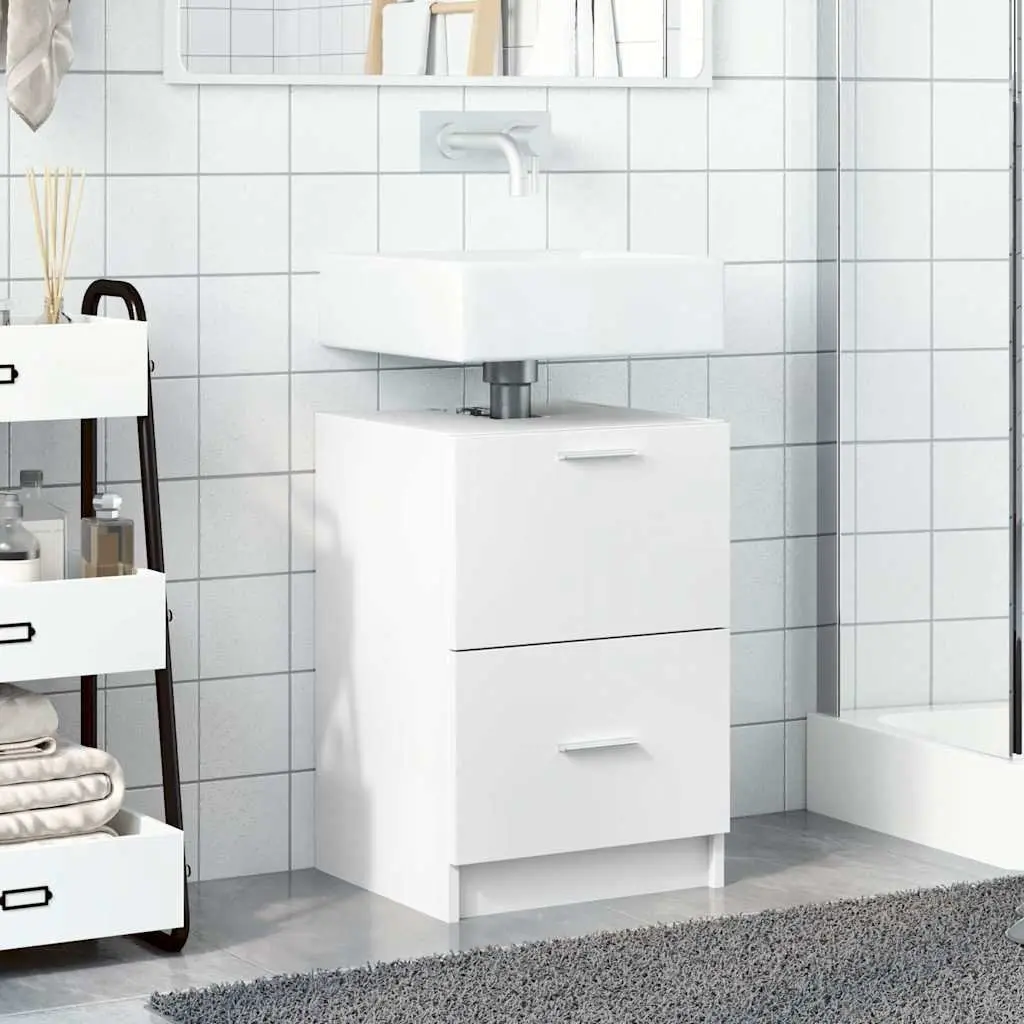 White Bathroom Vanity Unit Under Sink Cabinet