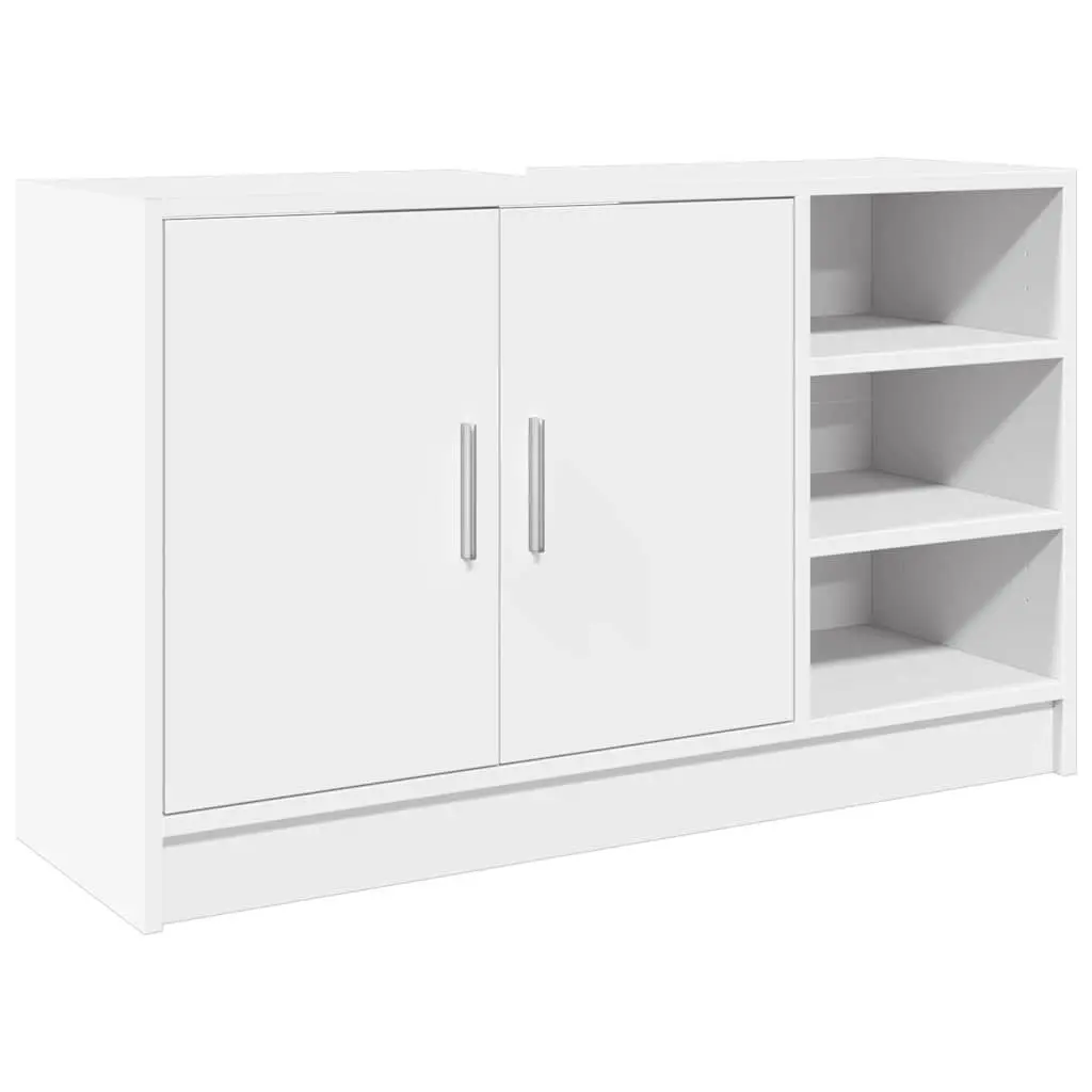 Bathroom Sink Cabinet Engineered Wood 90x29x55cm White Storage Furniture