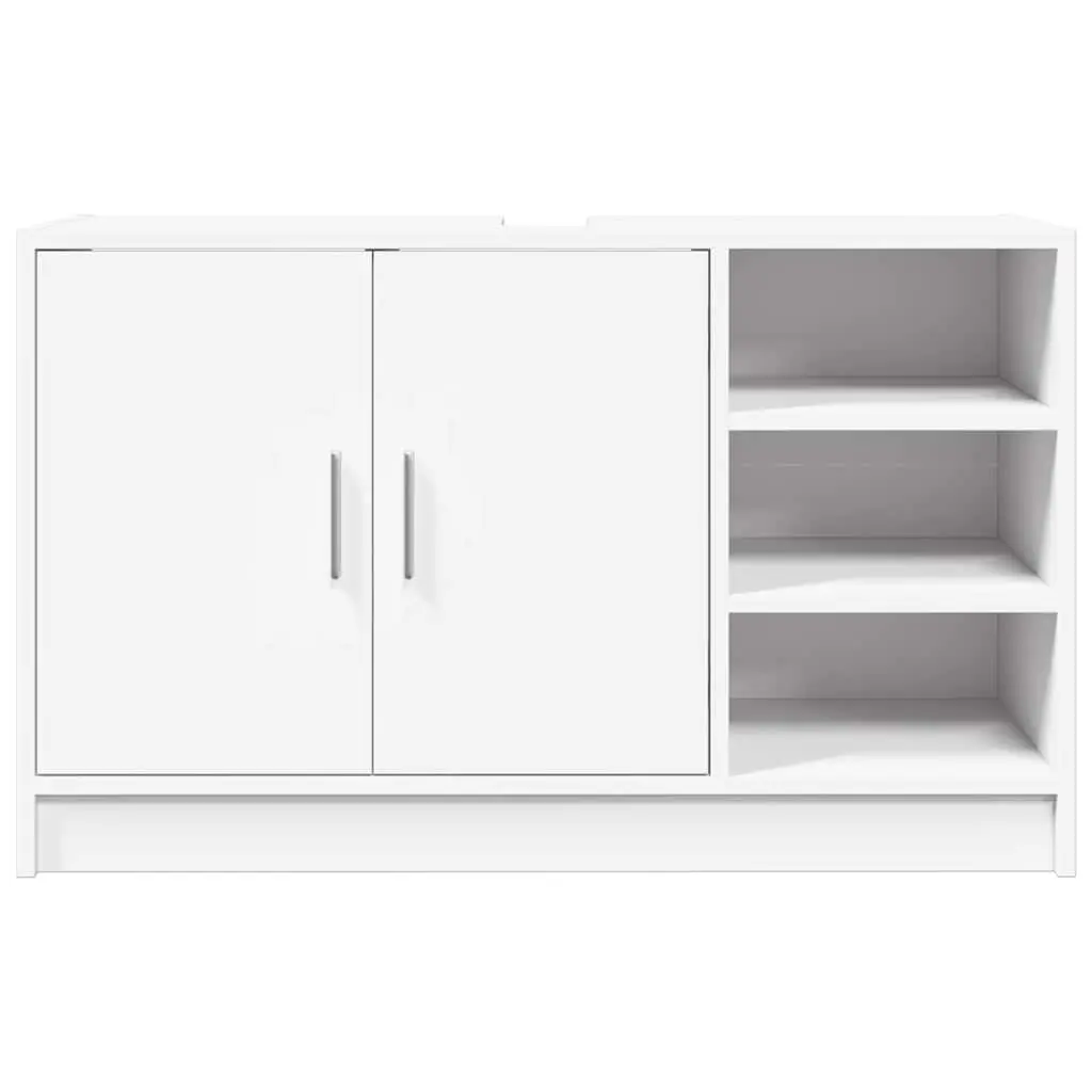 Bathroom Sink Cabinet Engineered Wood 90x29x55cm White Storage Furniture