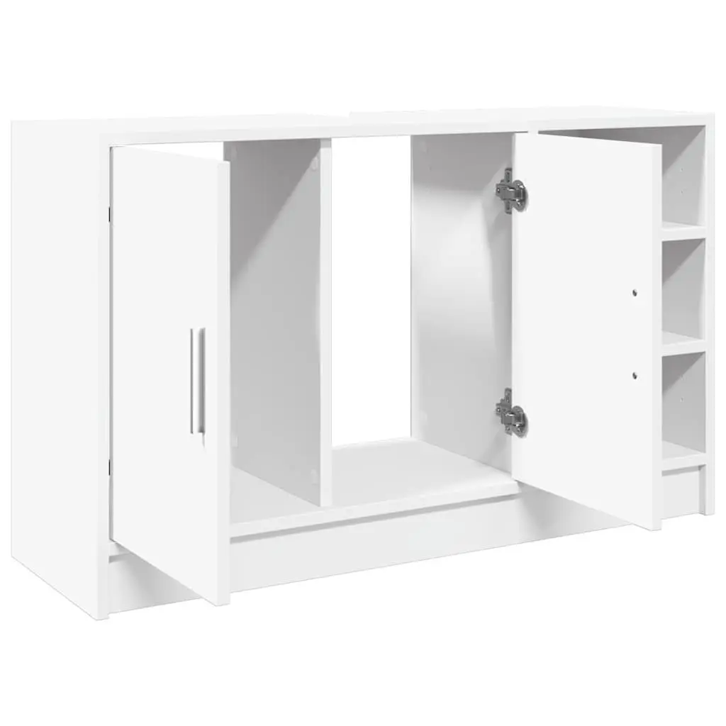 Bathroom Sink Cabinet Engineered Wood 90x29x55cm White Storage Furniture