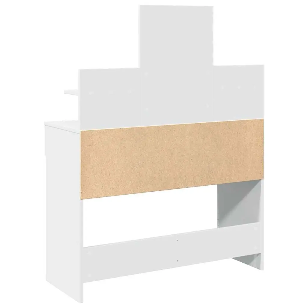 White Vanity Makeup Desk with LED Mirror