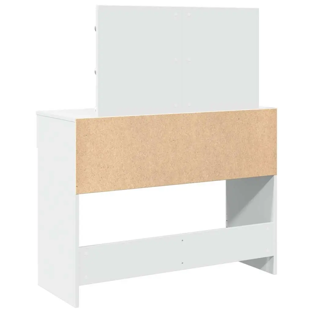 LED Mirror Dressing Table with 2 Drawers in White