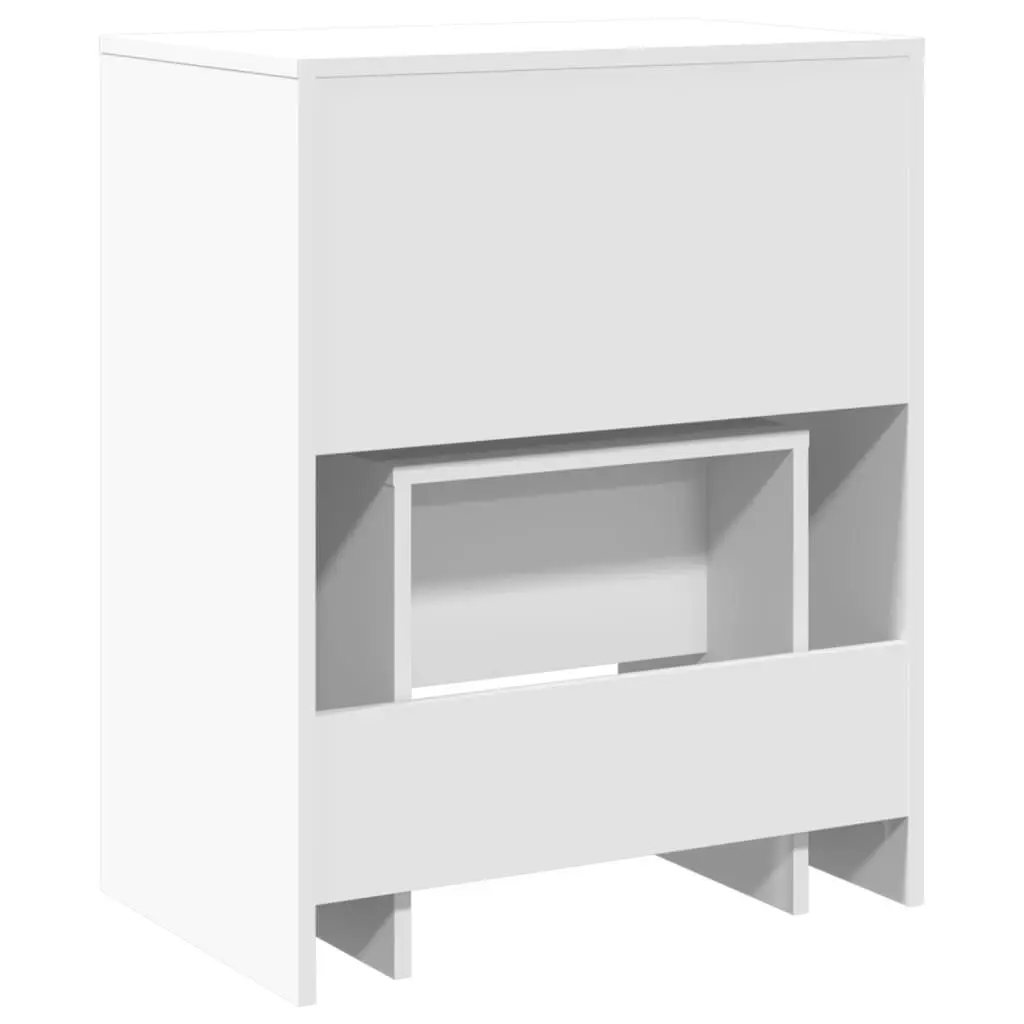 White Dressing Table with Mirror and Stool