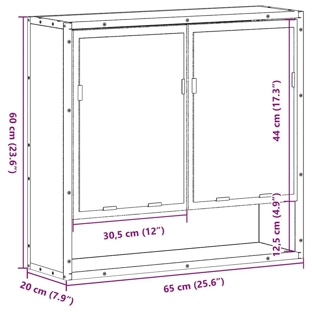 Wall-Mounted Bathroom Mirror Cabinet with Storage Unit