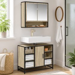 Engineered Wood Bathroom Sink Cabinet in Sonoma Oak