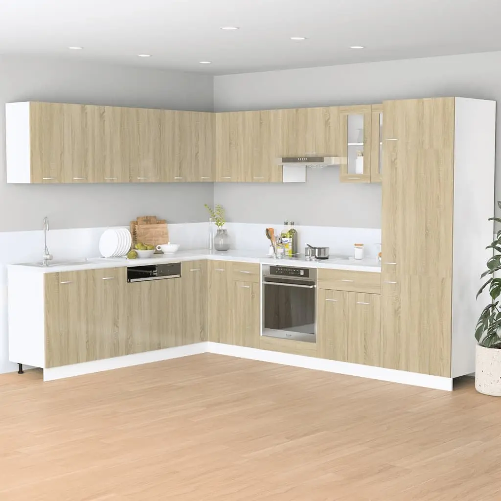 Bottom Kitchen Cabinet Engineered Wood 80 x 46 x 81.5 cm Brown Sonoma Oak
