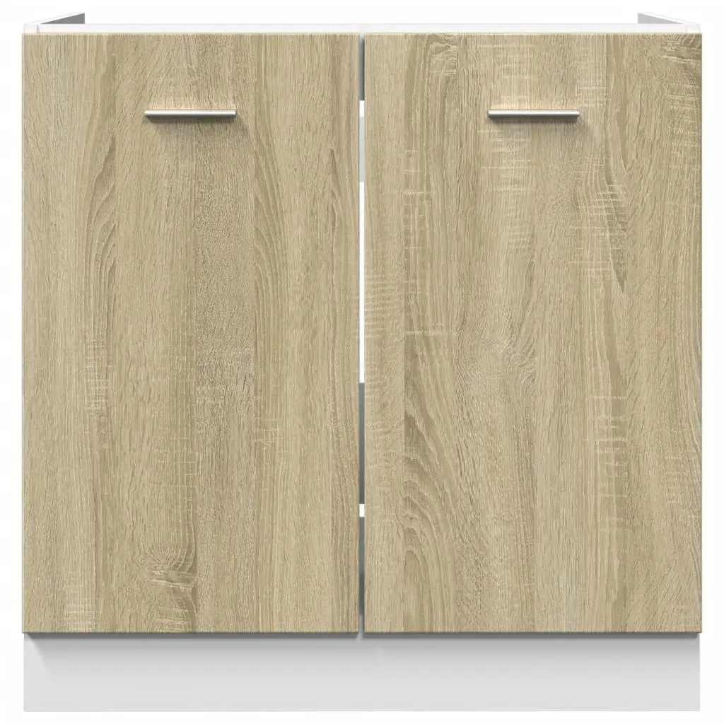 Bottom Kitchen Cabinet Engineered Wood 80 x 46 x 81.5 cm Brown Sonoma Oak
