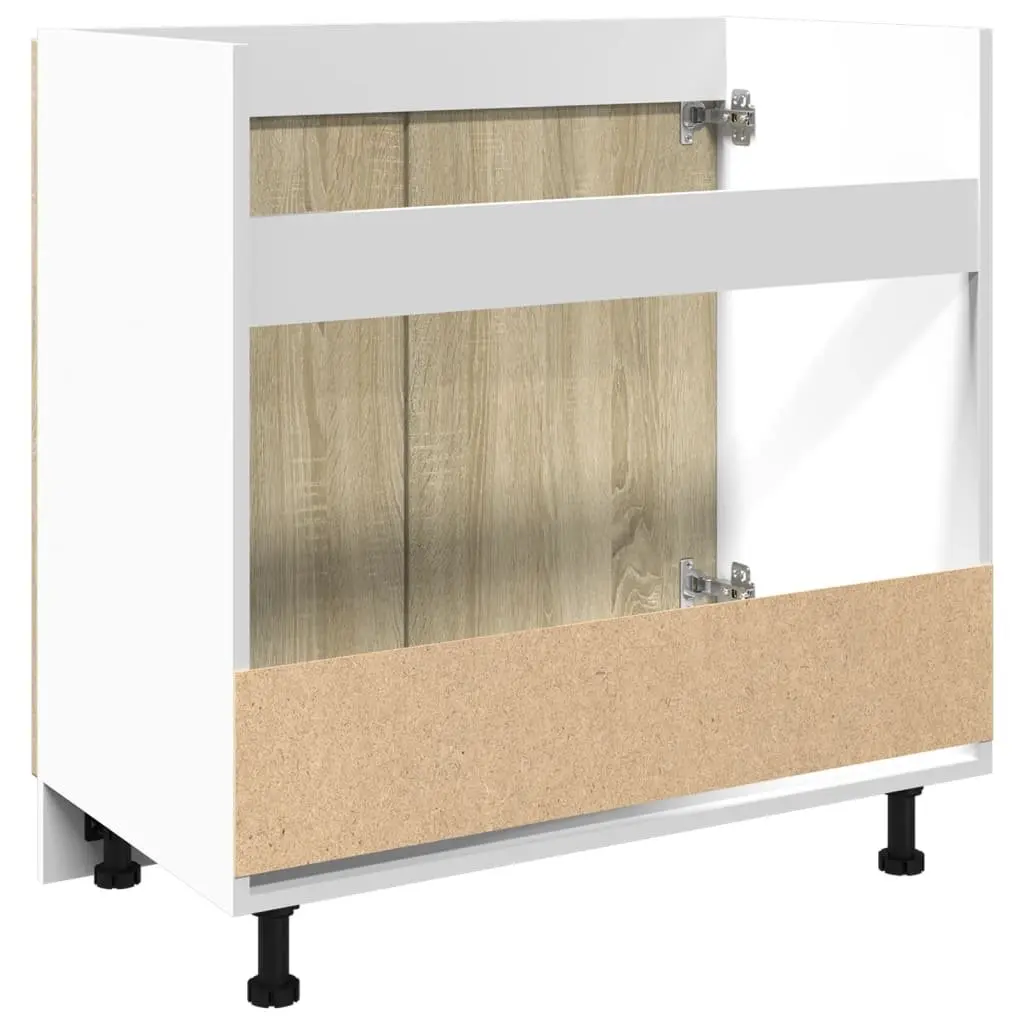 Bottom Kitchen Cabinet Engineered Wood 80 x 46 x 81.5 cm Brown Sonoma Oak