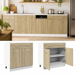 Brown Engineered Wood Kitchen Storage Drawer Bottom Cabinet