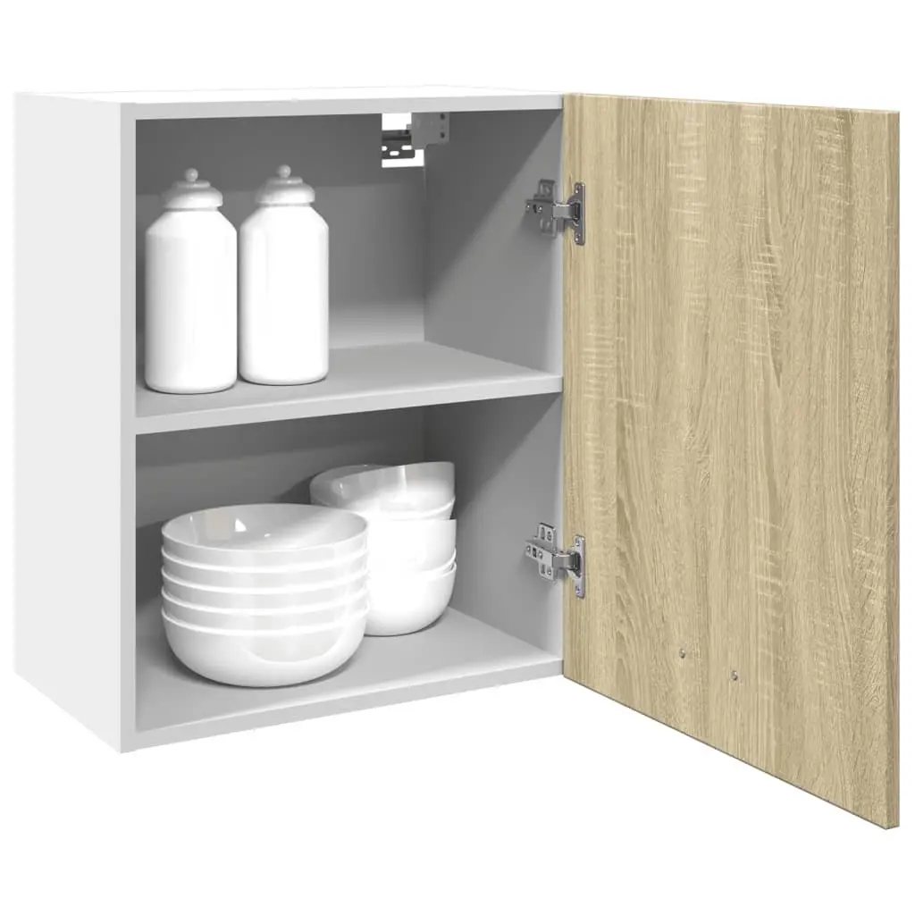 Wall Mounted Kitchen Cabinet Organiser Engineered Wood 50x31x60cm Brown