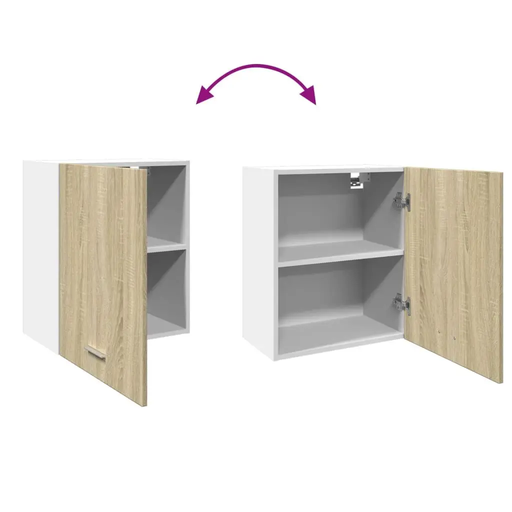 Wall Mounted Kitchen Cabinet Organiser Engineered Wood 50x31x60cm Brown