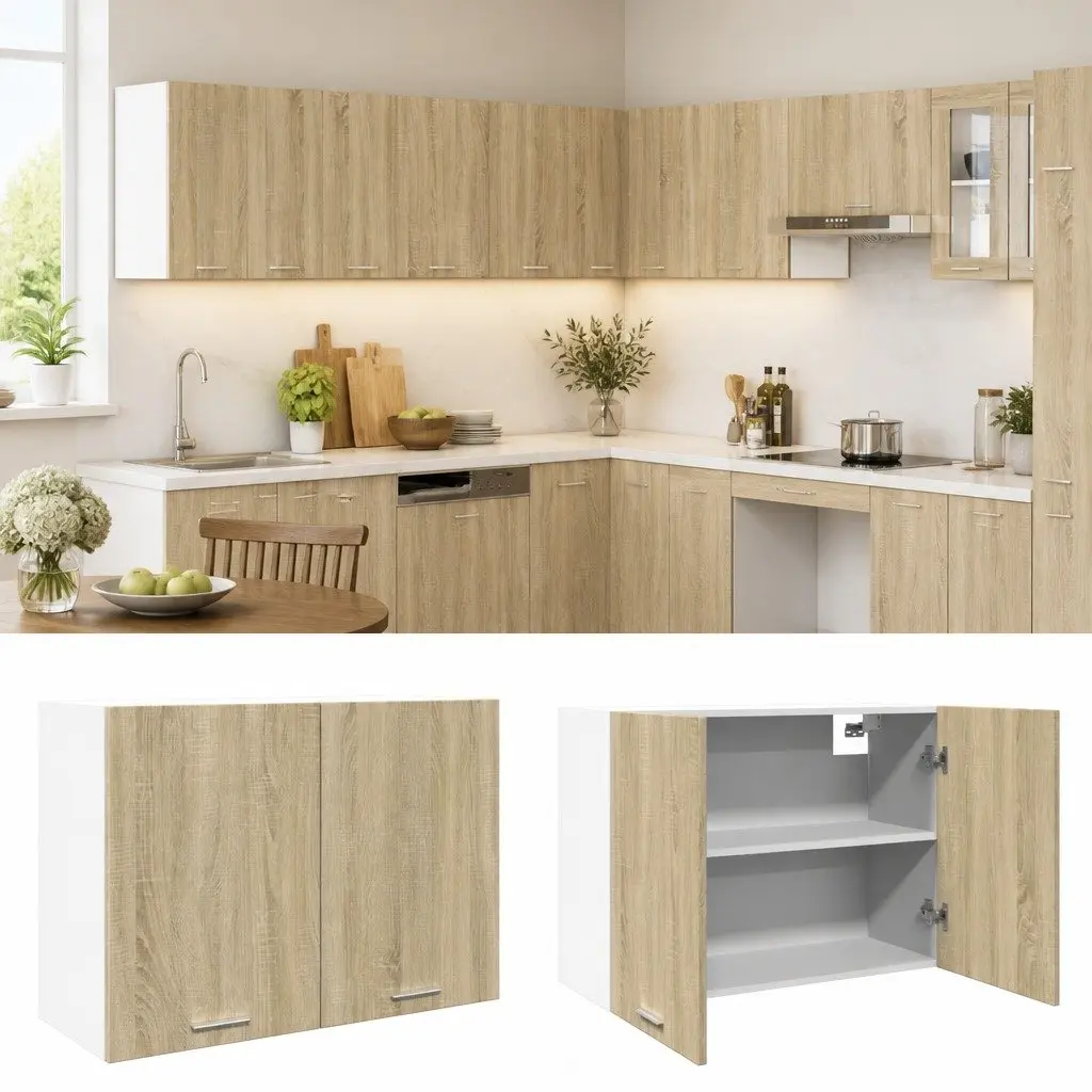 Engineered Wood Hanging Kitchen Cabinet for Storage