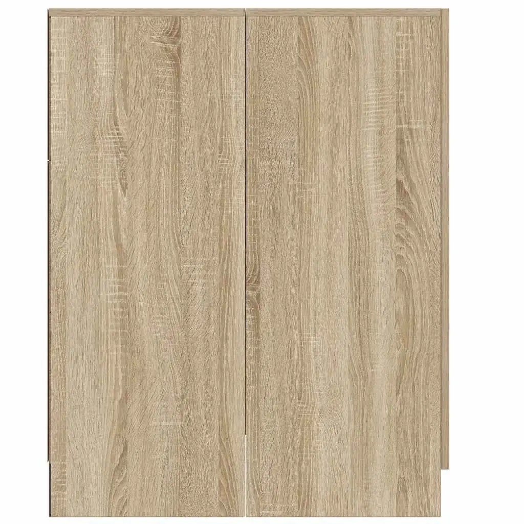 Washing Machine Cabinet Storage Unit Engineered Wood 71cm Sonoma Oak