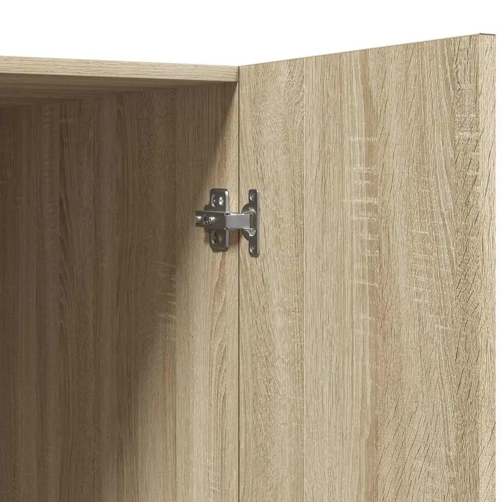Washing Machine Cabinet Storage Unit Engineered Wood 71cm Sonoma Oak