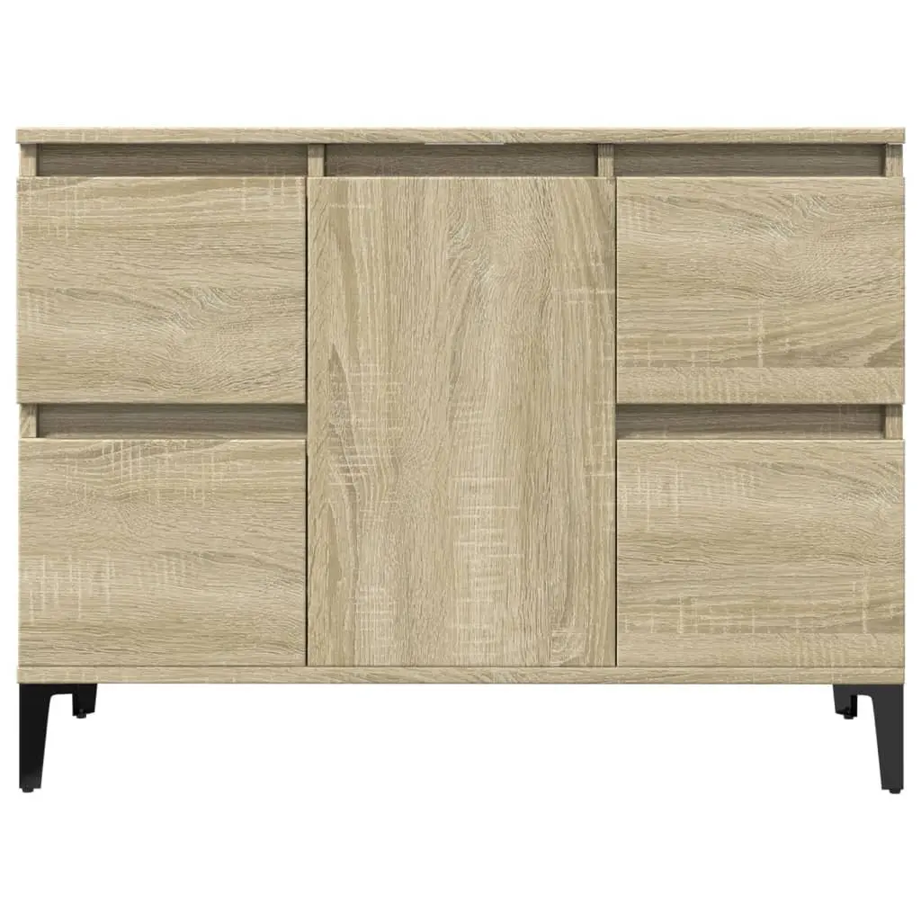 Brown Vanity Unit with Storage Drawers and Door Compartment