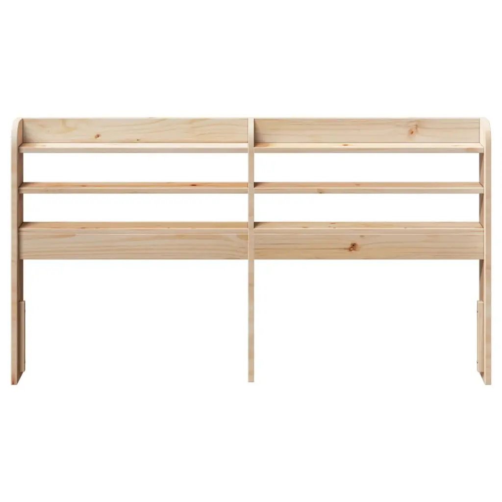 Freestanding Headboard with Storage Shelves