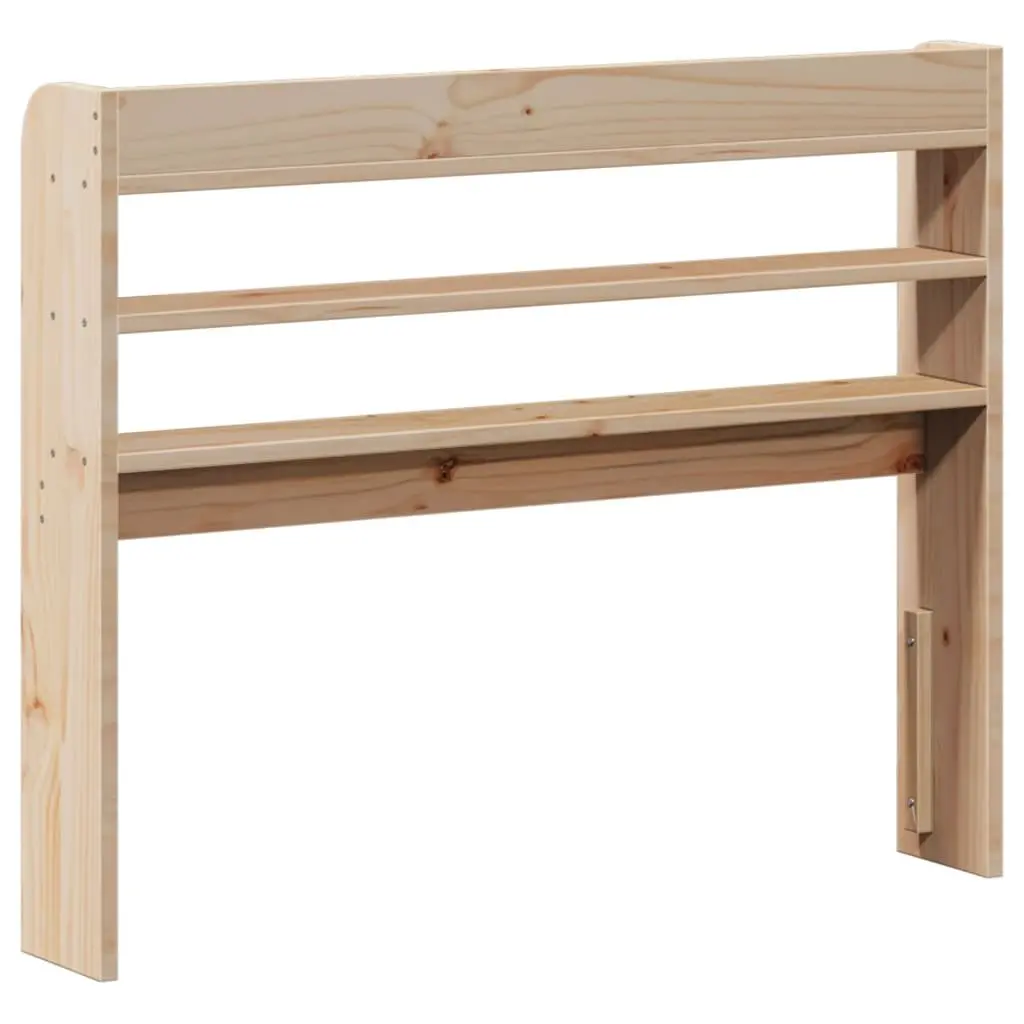 Headboard Freestanding Solid Pinewood 90 cm Brown